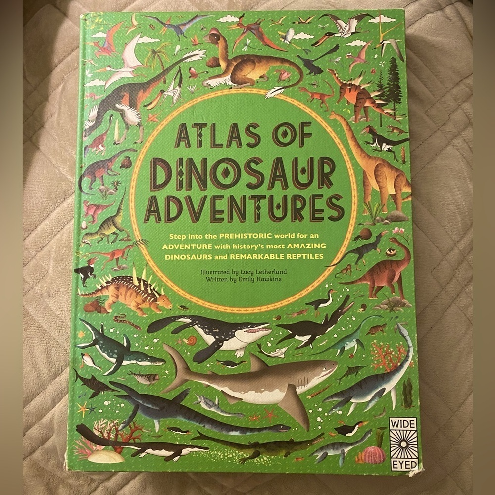 Atlas of Dinosaurs Adventures book used with some wear to corners and edging OSB
